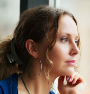 Long Beach Patient looking out window in our office